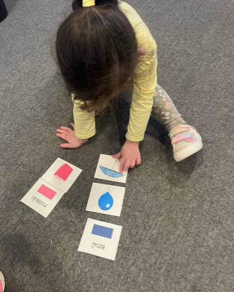 Spanish color matching cards