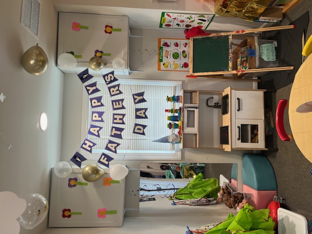Classroom decorated for Father's Day